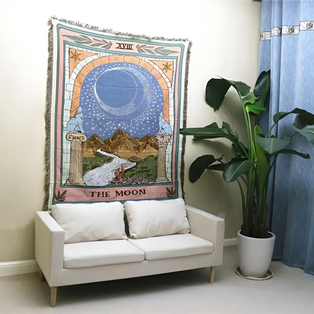 Lunar Tarot Tapestry Throw