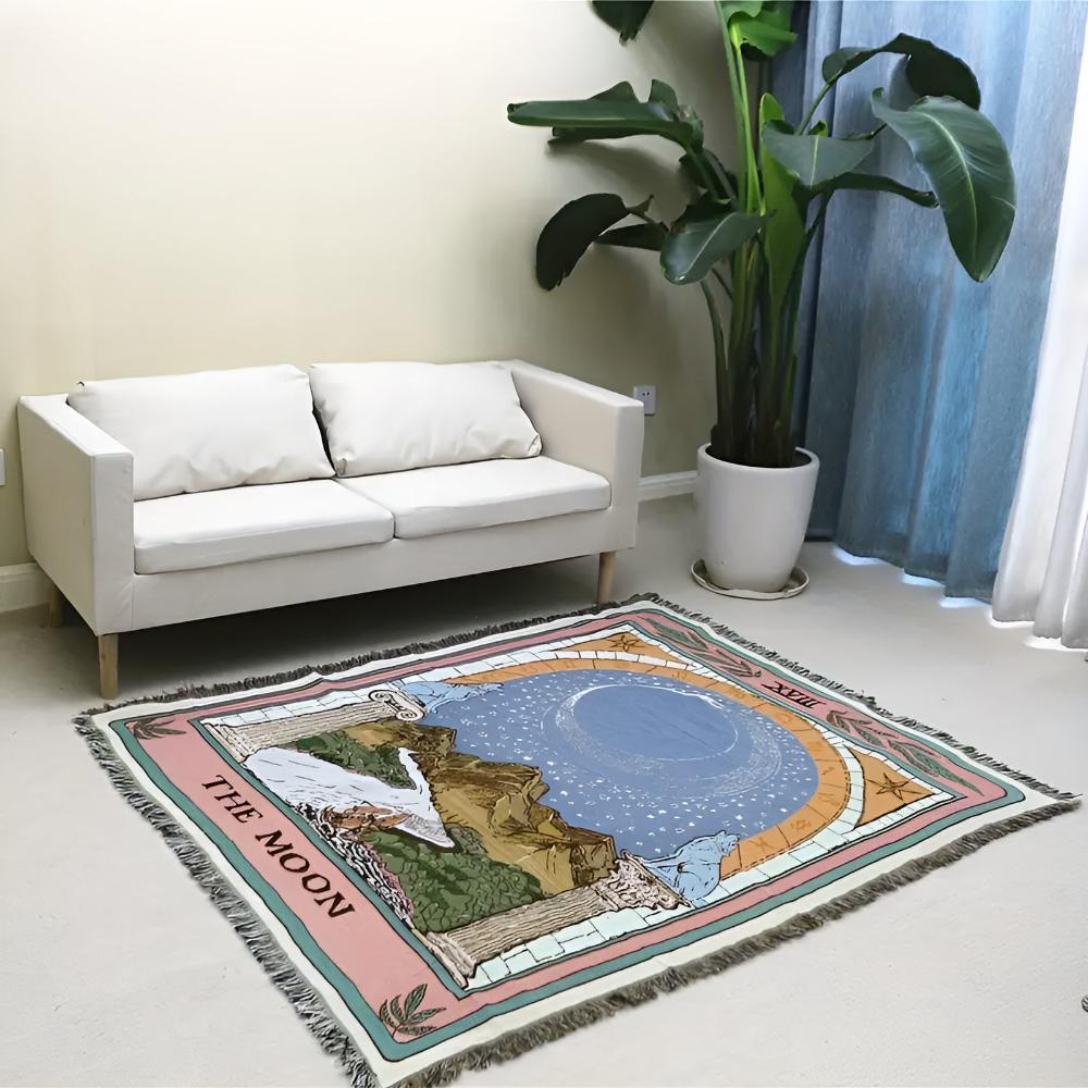 Lunar Tarot Tapestry Throw