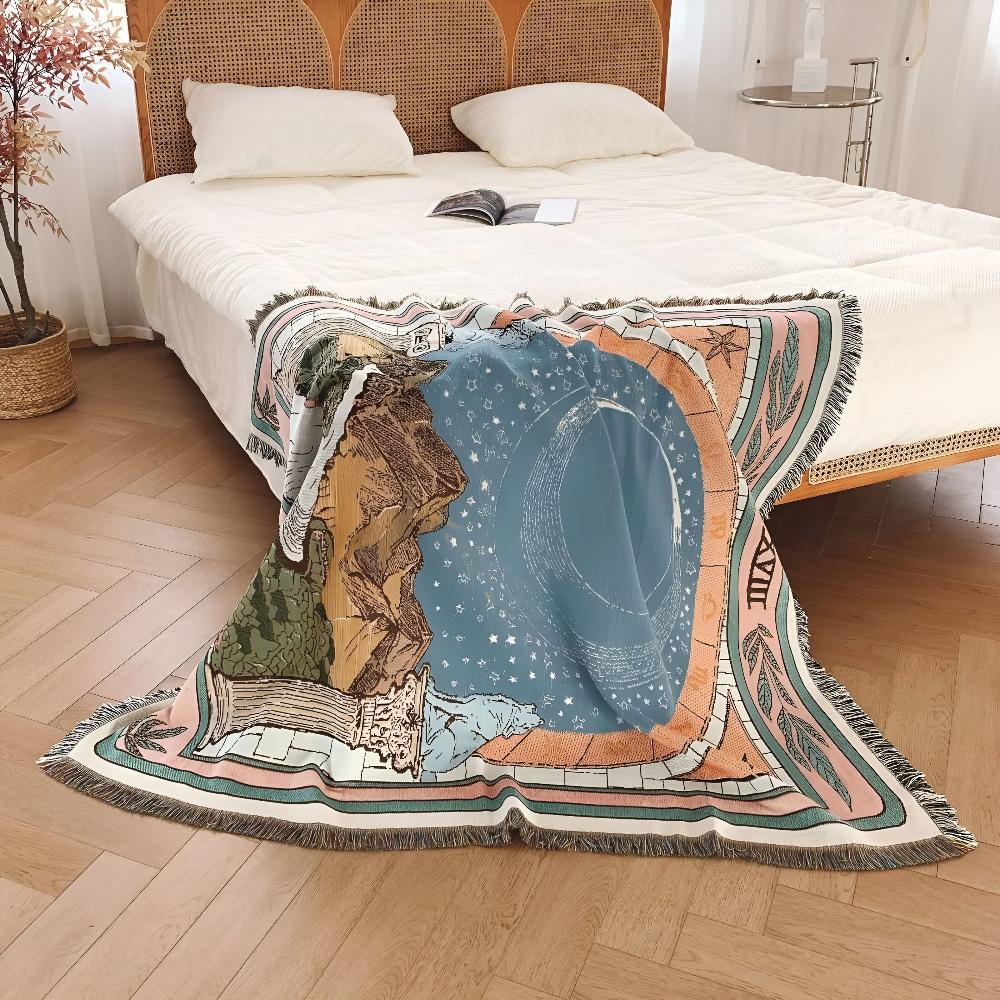 Lunar Tarot Tapestry Throw