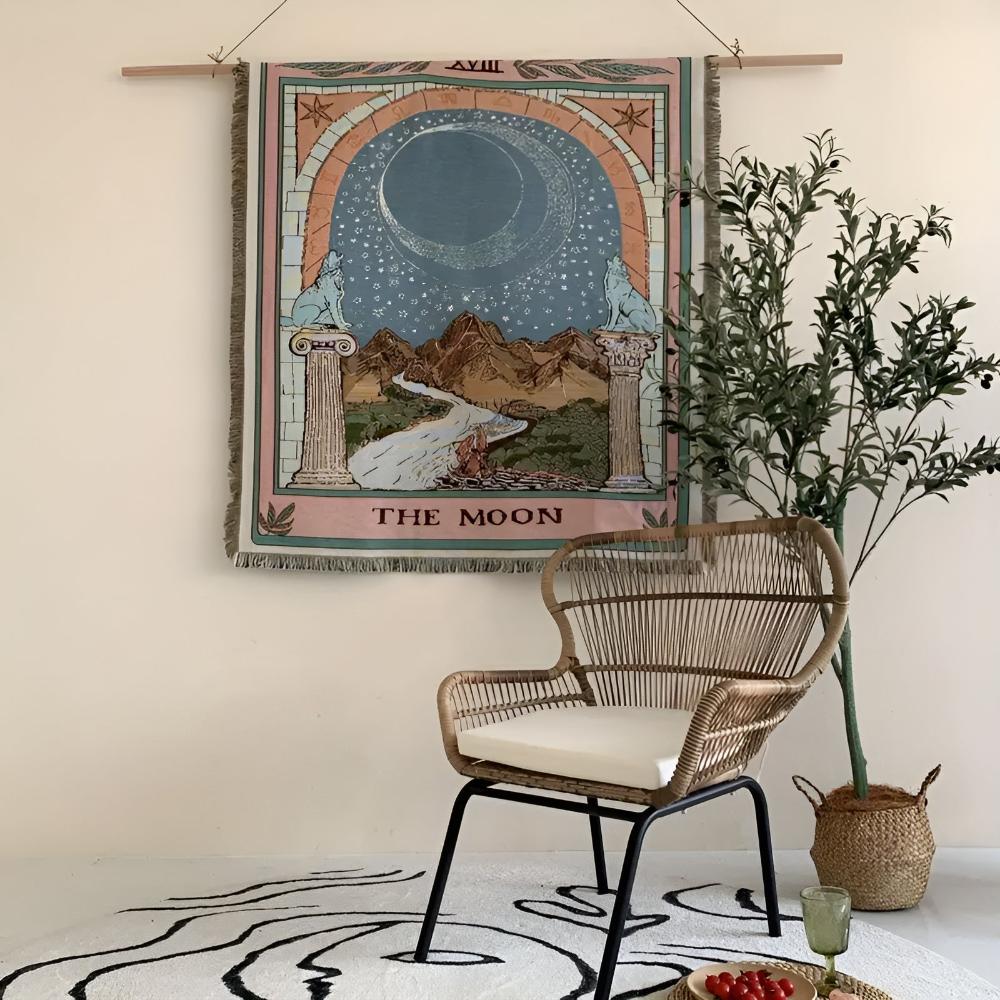 Lunar Tarot Tapestry Throw