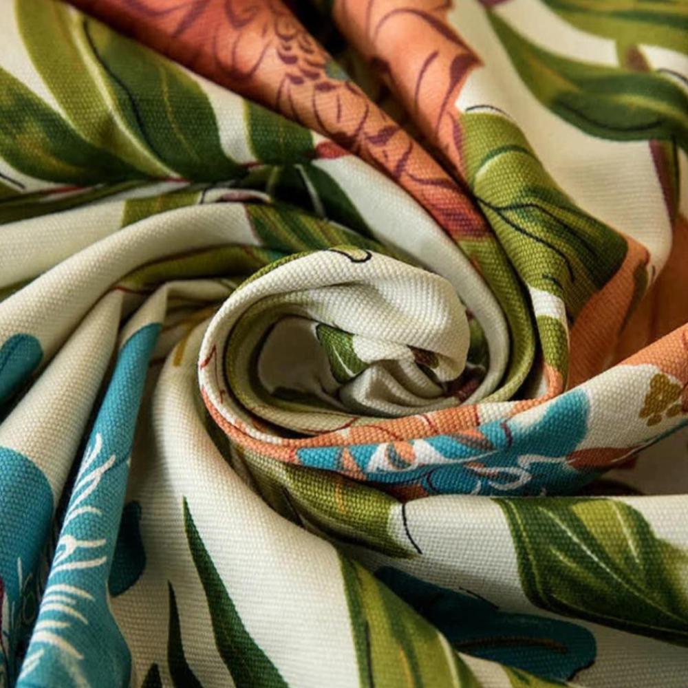 Cotton Tablecloth With Monstera Leaves