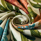 Cotton Tablecloth With Monstera Leaves