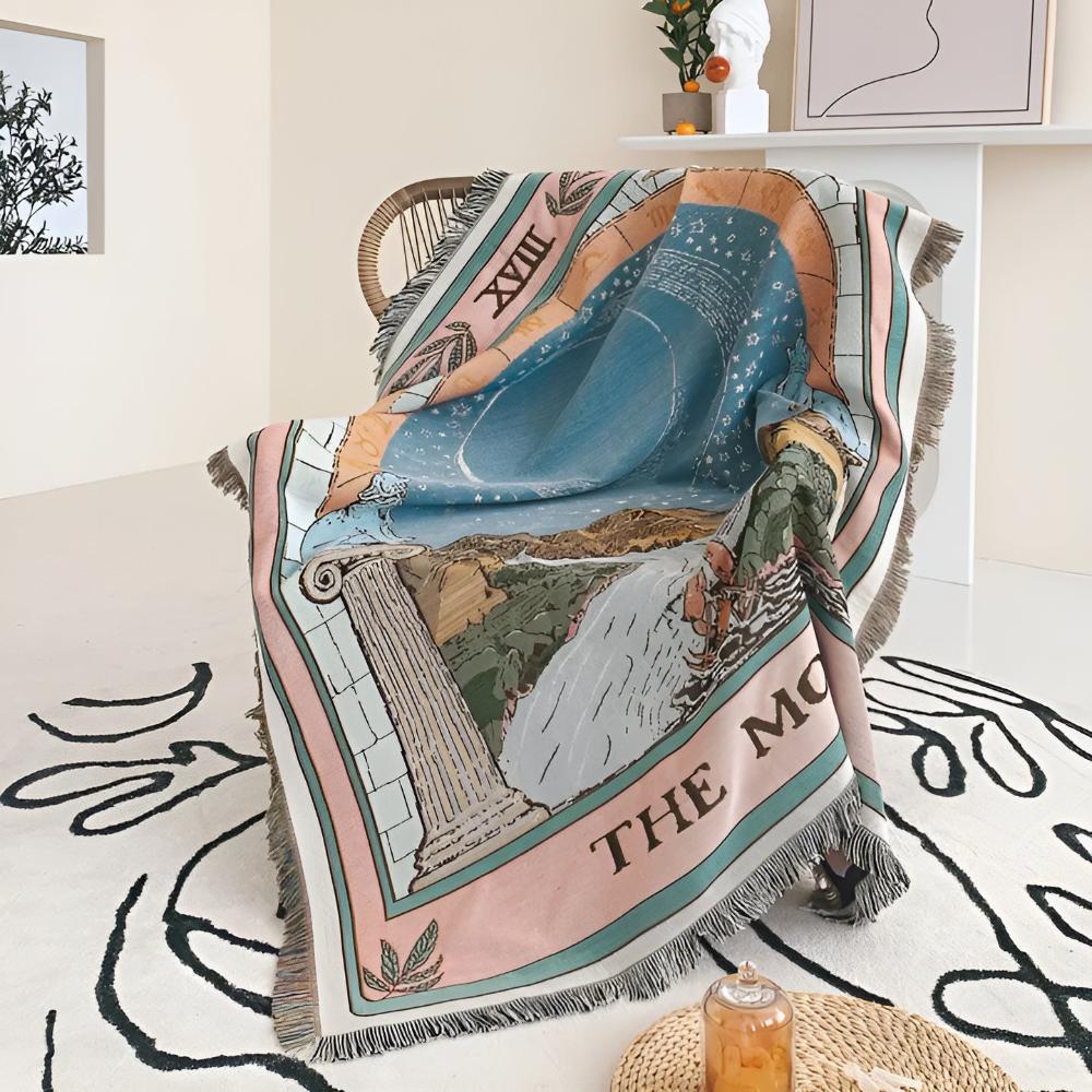 Lunar Tarot Tapestry Throw