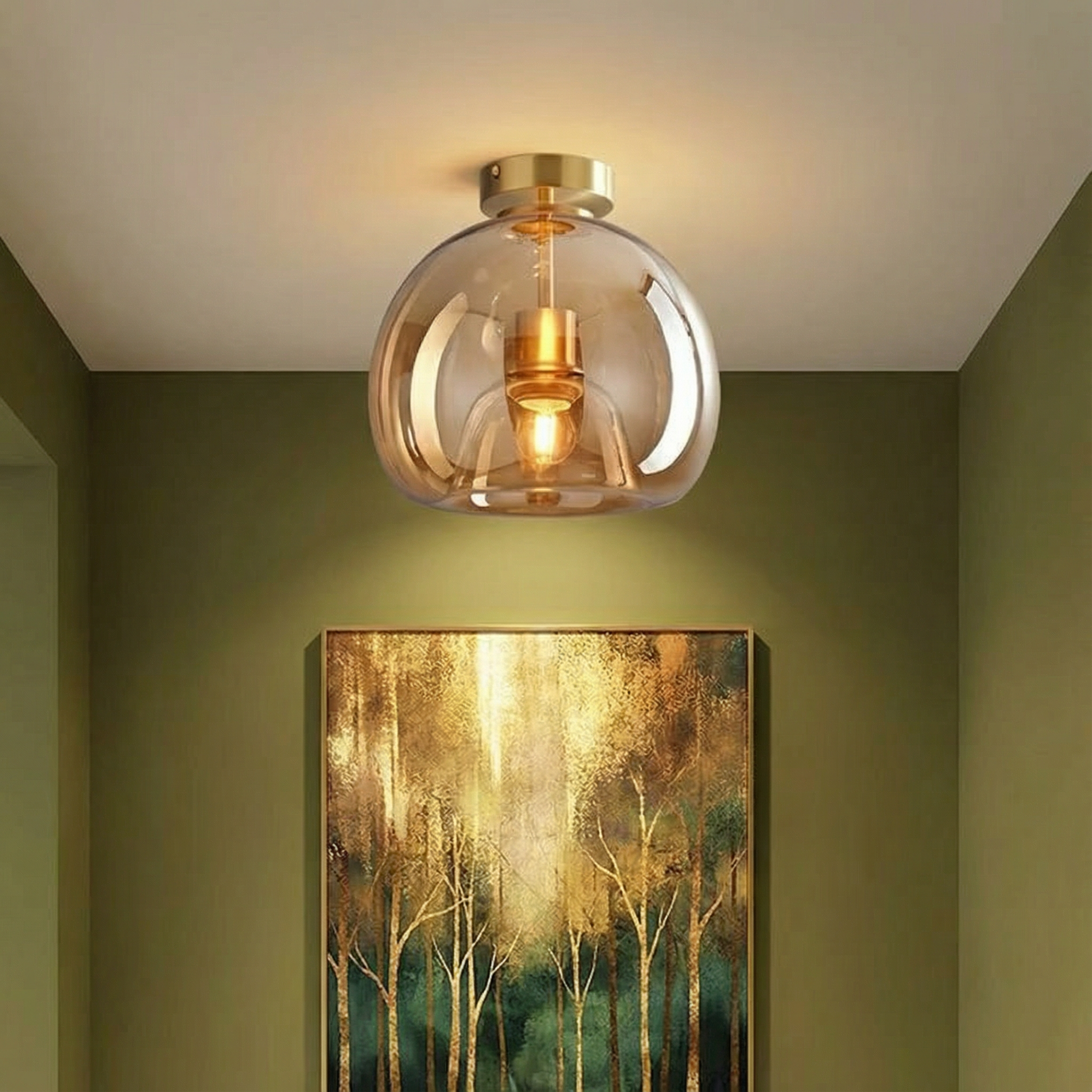 AuroraLume Elegant Modern Flush Mount Ceiling Light Fixture