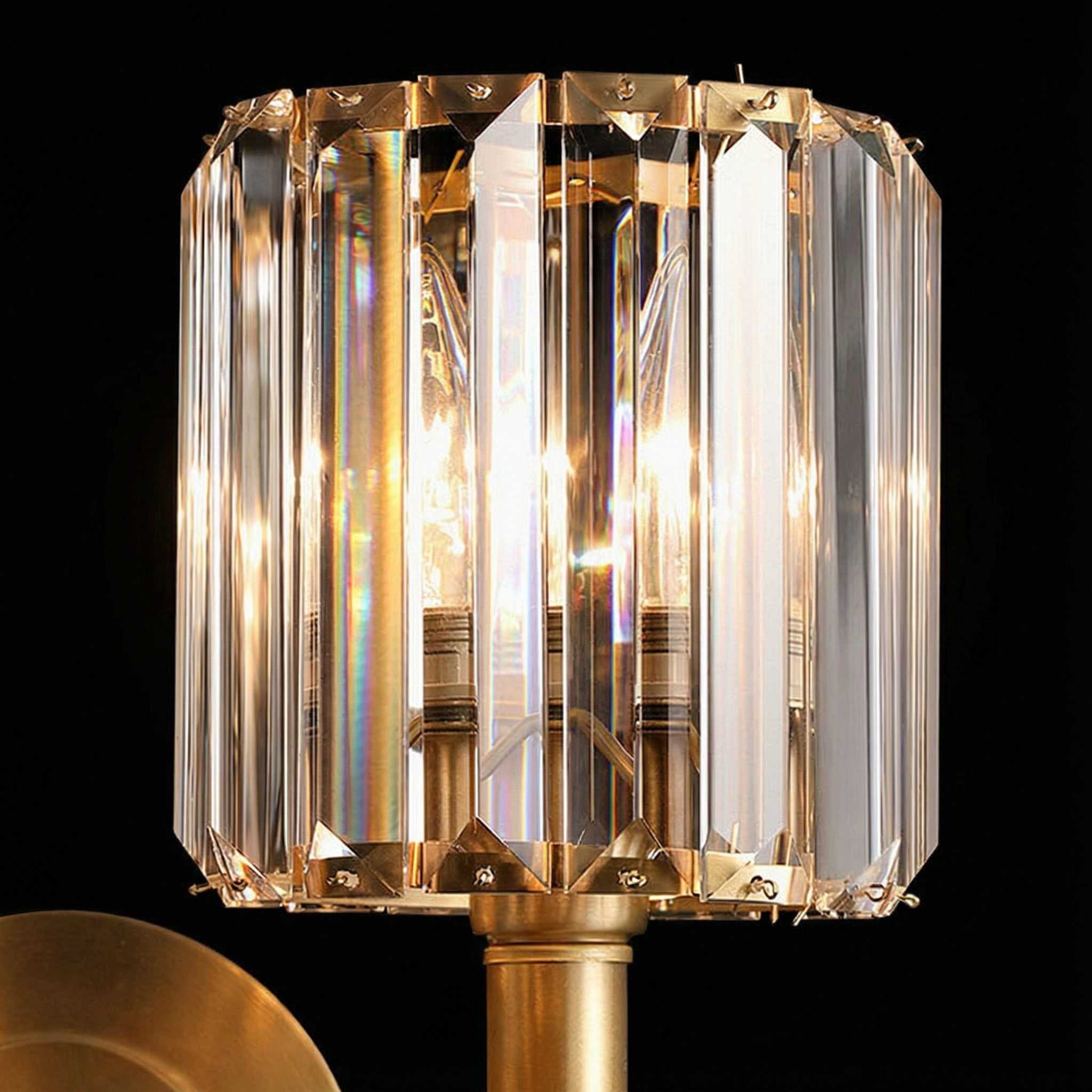 AuroraLume Elegant Shimmering Brass Wall Sconce Light Fixture