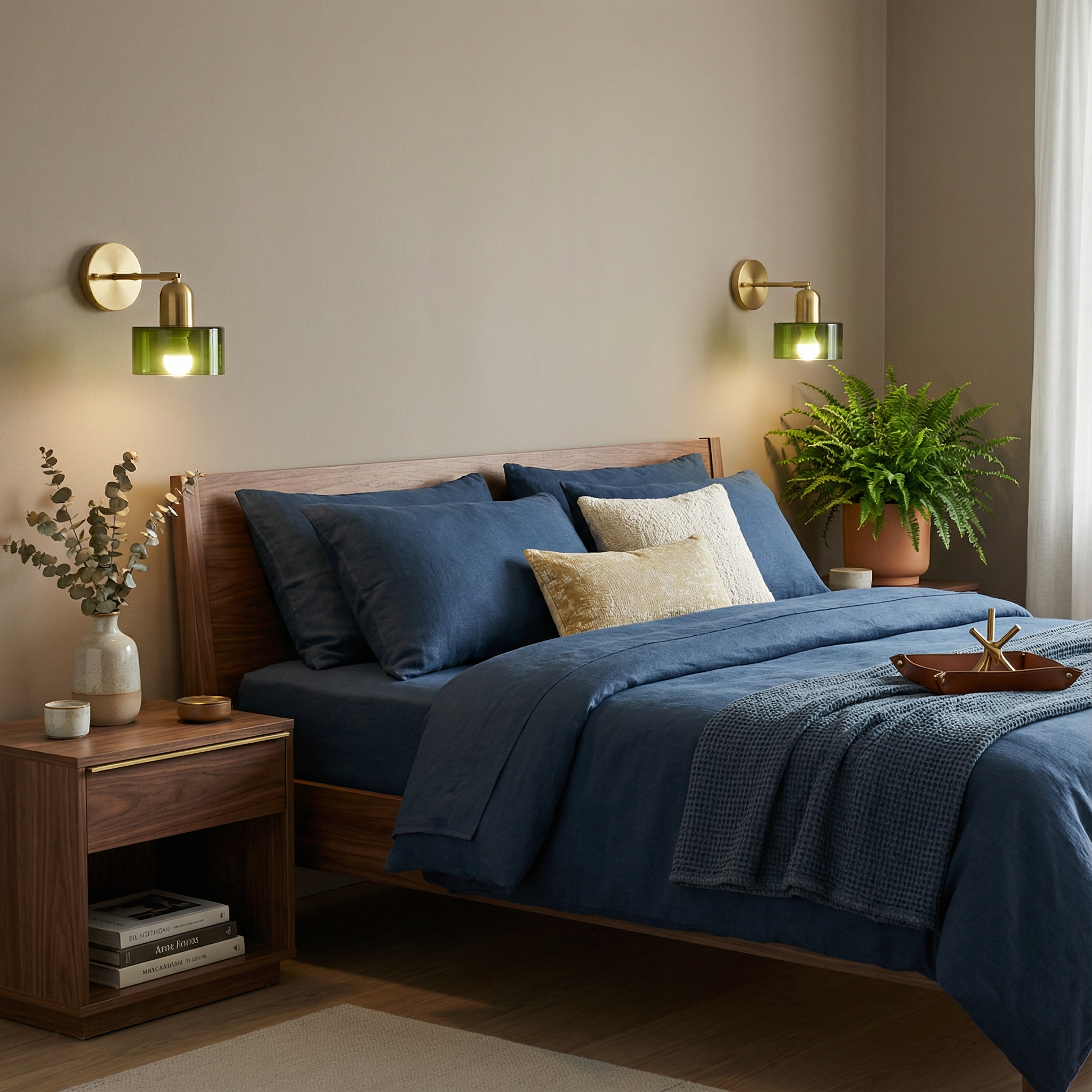 Modern Wall Light With Colored Glass Sconce And LED Compatibility For Warm Ambiance