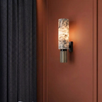 Contemporary Copper Stone Wall Light With LED Bulb For Warm Ambiance