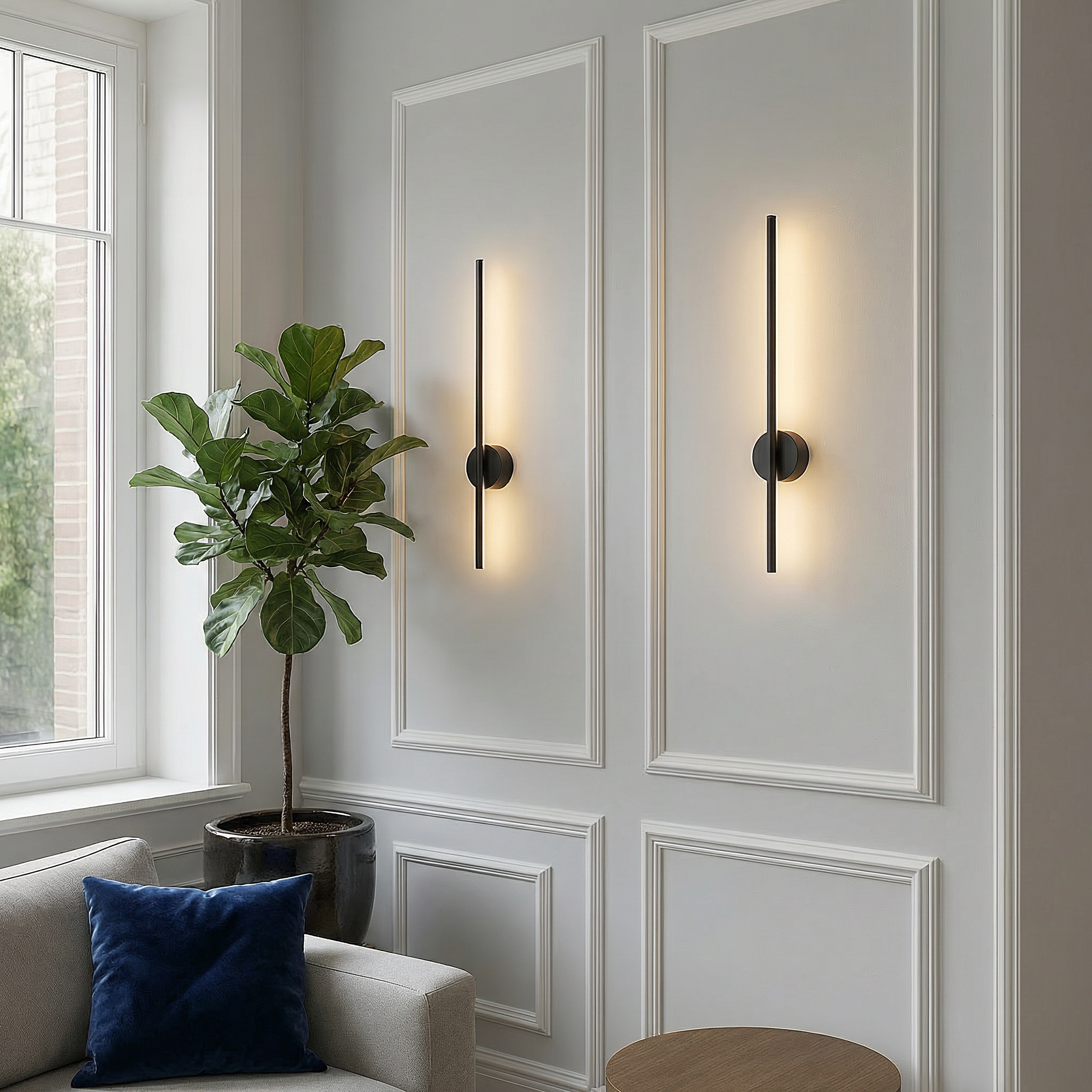 Contemporary Wall Light Minimalist Iron And Acrylic Sconce With LED Bulbs