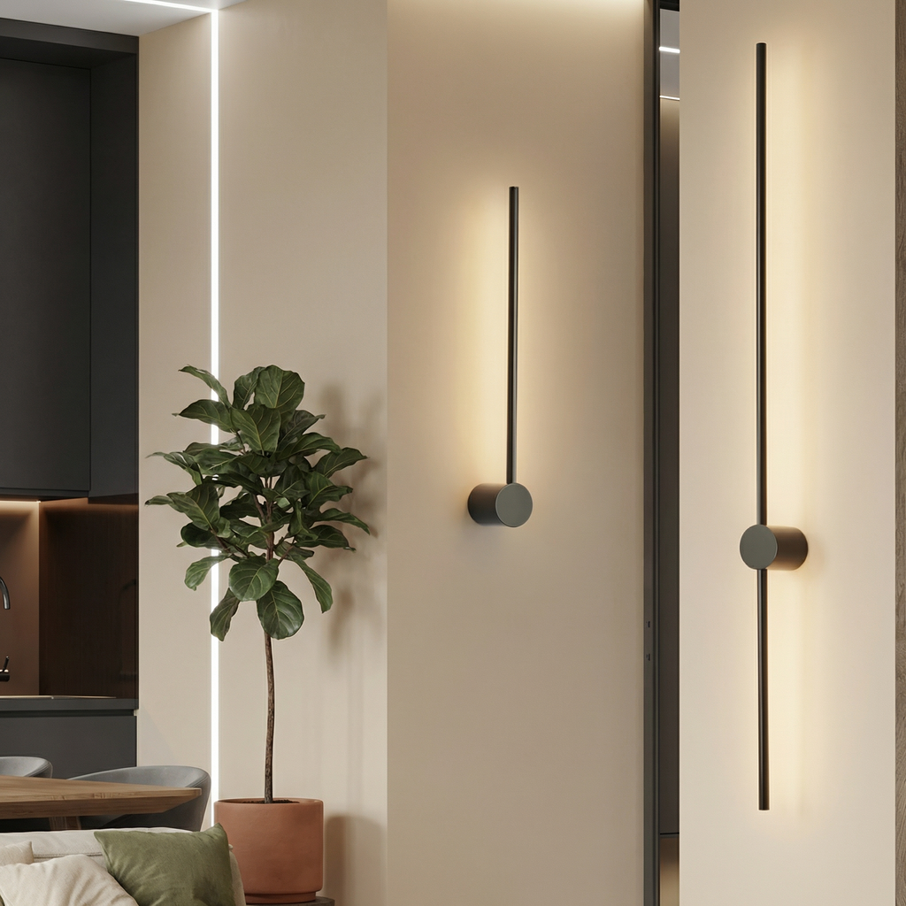 Contemporary Wall Light Minimalist Iron And Acrylic Sconce With LED Bulbs