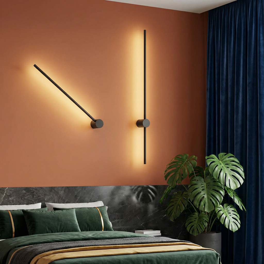 Contemporary Wall Light Minimalist Iron And Acrylic Sconce With LED Bulbs