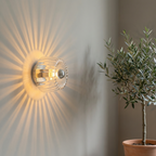 Contemporary Wall Light With Sculptural Glass Design And Soft LED Illumination
